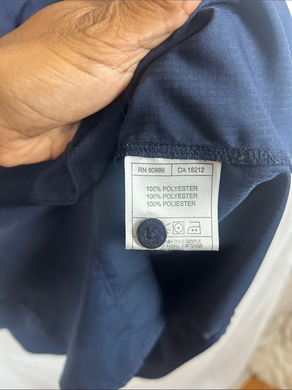 Antigua Navy Short-Sleeve Button-Down Shirt with Yellow GT Logo